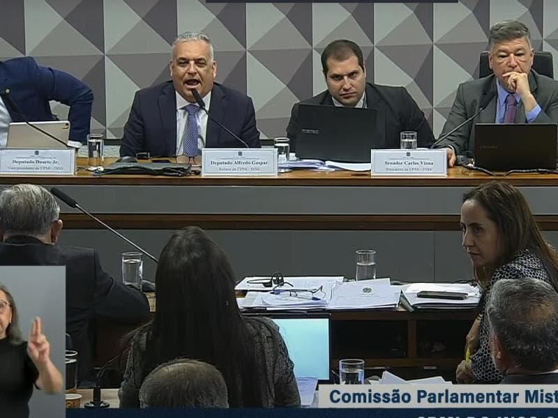 A discussão ocorreu durante sessão da CPMI do INSS. - Reprodução/YouTube