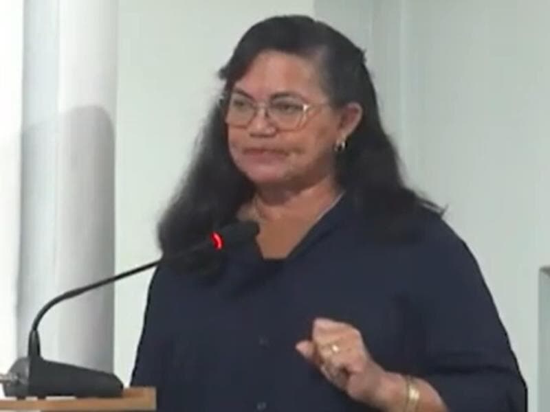 Vereadora defendeu violência contra a mulher durante sessão. - Reprodução/YouTube