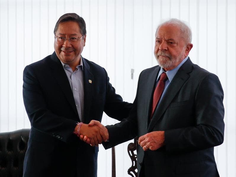 Lula vai se reunir novamente com o presidente da Bolívia, Luis Arce, nesta segunda-feira, em Imperatriz. - Pedro Ladeira/Folhapress