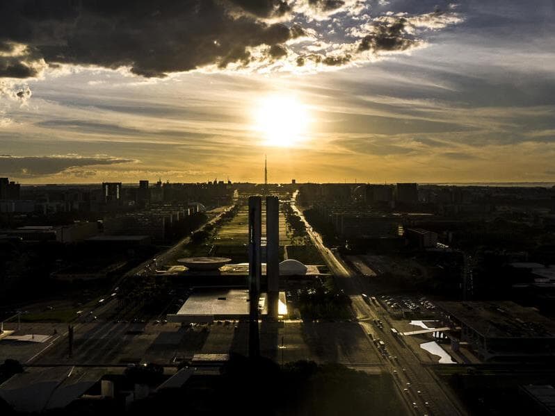 Vista aérea do Congresso Nacional e da Esplanada dos Ministérios. - Marcello Casal Jr./Agência Brasil