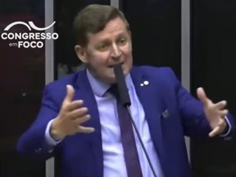 Deputado Welter durante manifestação no plenário da Câmara. - Reprodução/YouTube