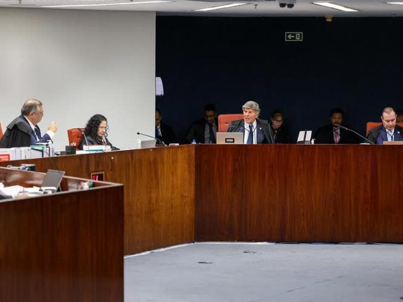 1ª Turma do STF durante a sessão de julgamento de ontem. - Gustavo Moreno/STF