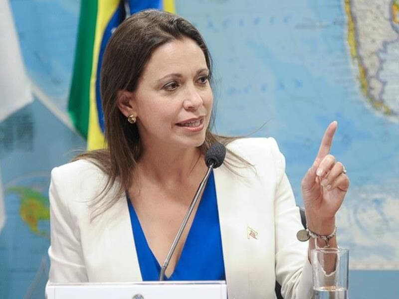 María Corina Machado. -  Marcos Oliveira/Agência Senado