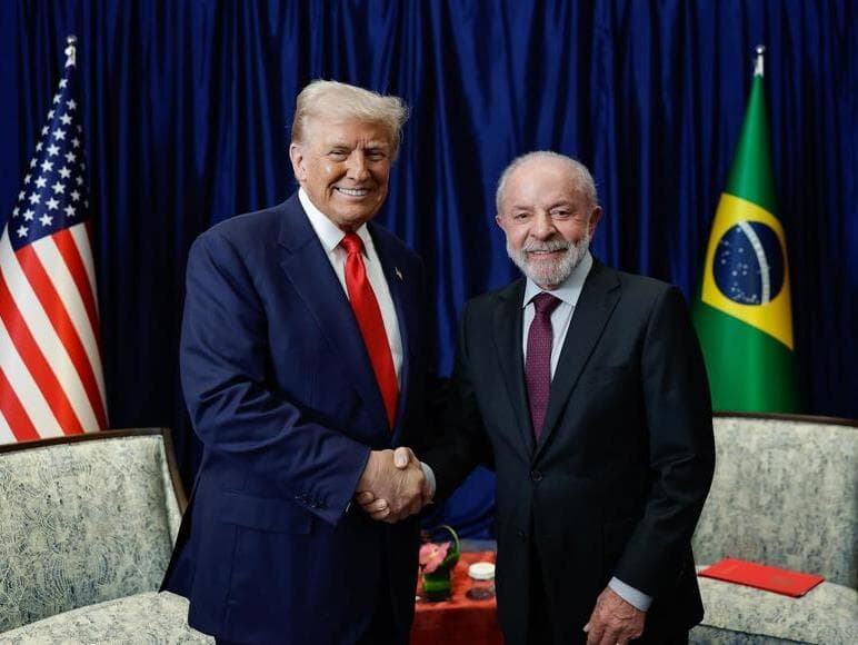 Encontro entre Lula e Trump marcou tentativa de reaproximação entre os países.  - Ricardo Stuckert/PR