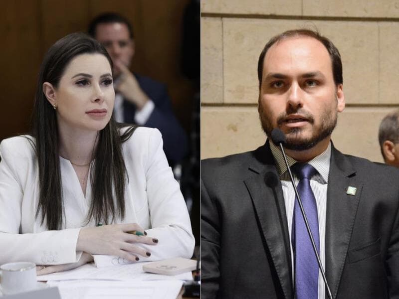 Caroline de Toni considera sair do PL para disputar ao Senado em parceria com Carlos Bolsonaro. - Marina Ramos / Câmara dos Deputados e Renan Olaz/CMRJ