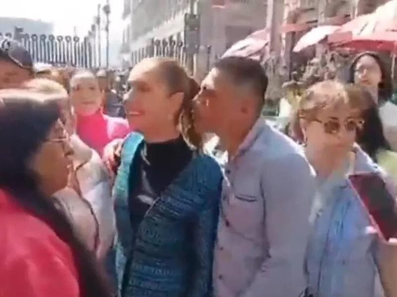 Presidente do México sofre assédio sexual na rua - Reprodução/X