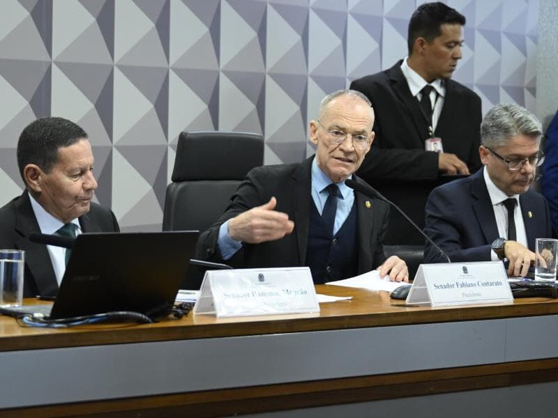 A CPI do Crime Organizado escolheu Fabiano Contarato como presidente, Hamilton Mourão como vice e Alessandro Vieira como relator. - Andressa Anholete/Agência Senado
