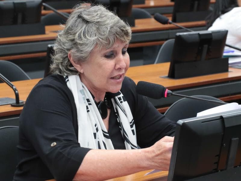 Erika Kokay questiona a não contratação de tecnologistas. - Bruno Spada/Câmara dos Deputados