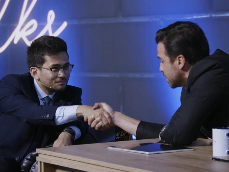 Registro do Partido Missão levou Kim a cobrar publicamente a aposta firmada no podcast. - Reprodução/YouTube