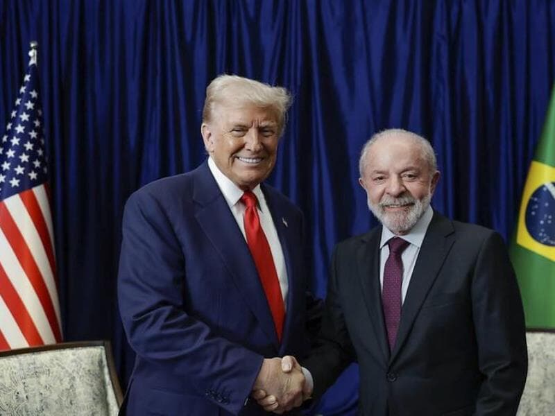 Lula e Trump concordaram em voltar a conversar sobre as negociações em breve. - Ricardo Stuckert/PR