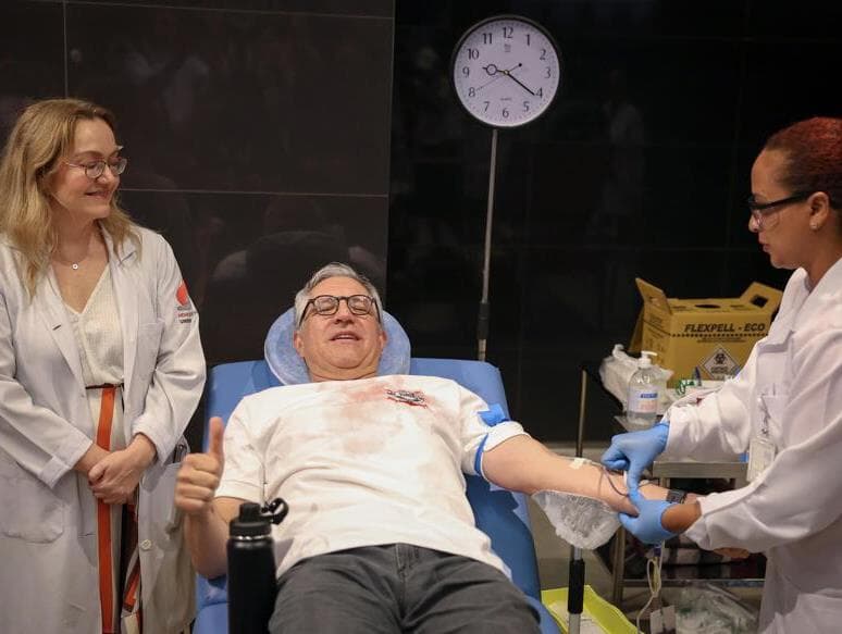 Alexandre Padilha participou do Sangue Corinthiano e incentivou imunização de gestantes - Walterson Rosa/MS