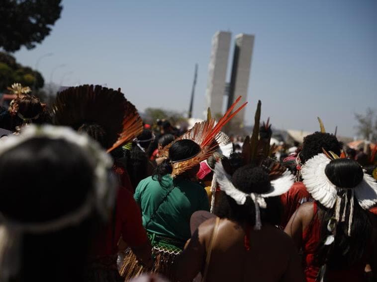 Marcha das Mulheres Indígenas reuniu milhares de participantes de diversas etnias e estados na Esplanada dos Ministérios no último mês de agosto. - Pedro Ladeira/Folhapress