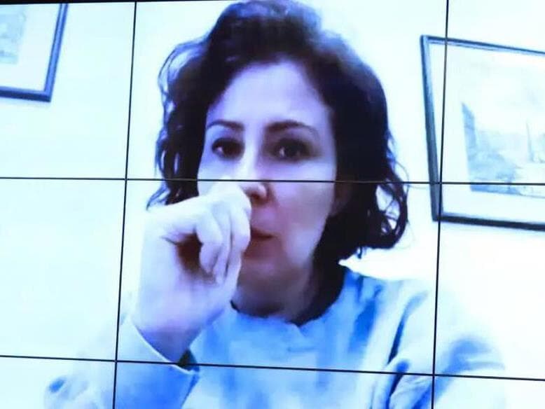 Carla Zambelli durante audiência remota da CCJ em setembro, quando já estava presa na Itália. - Lula Marques/Agência Brasil