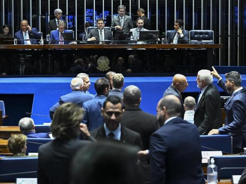 Sessão do Plenário do Senado nessa quarta-feira, 17 de dezembro de 2023. - Jefferson Rudy/Agência Senado