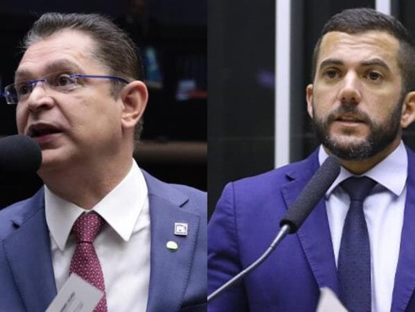 Sóstenes, líder do PL, e Carlos Jordy, ex-líder da oposição na Câmara, são alvos da PF. - Agência Câmara | Montagem Congresso em Foco