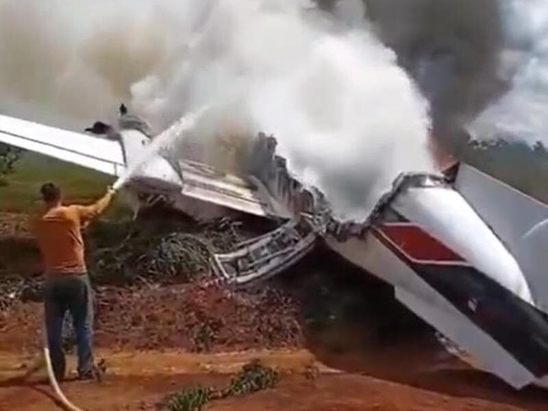 Aeronave caiu no distrito de Extrema, próximo a Porto Velho. - Redes sociais/Reprodução