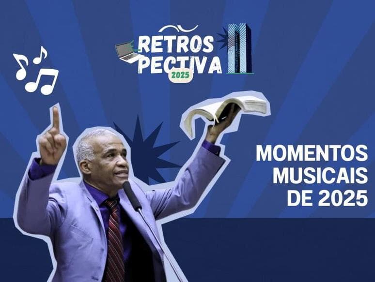 Capa retrospectiva momentos musicais. - Arte Congresso em Foco