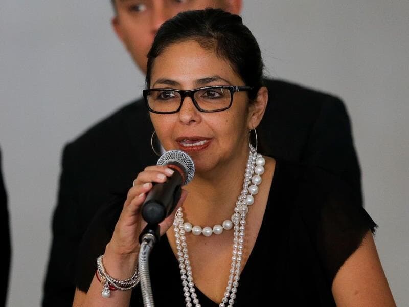 Delcy Rodríguez.  - Alan Marques/Folhapress