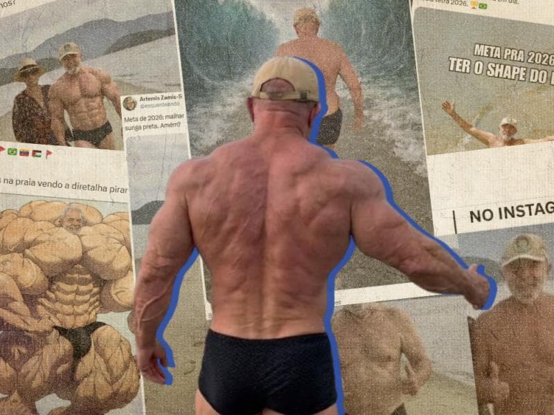 Montagem com corpo definido de Lula viraliza nas redes. - Reprodução/Instagram
