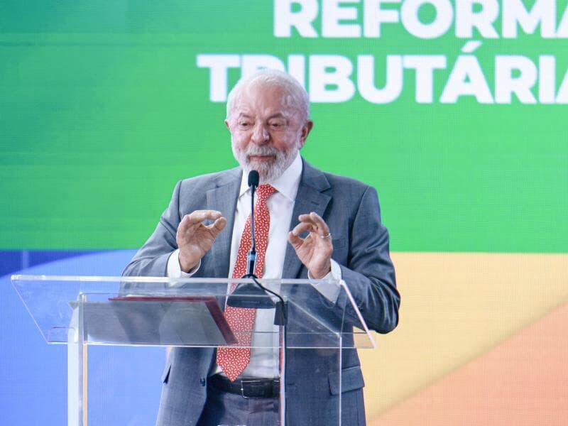 Presidente Lula durante Cerimônia de lançamento do Portal da Reforma Tributária. - Wallace Martins/WM StockPress/Folhapress