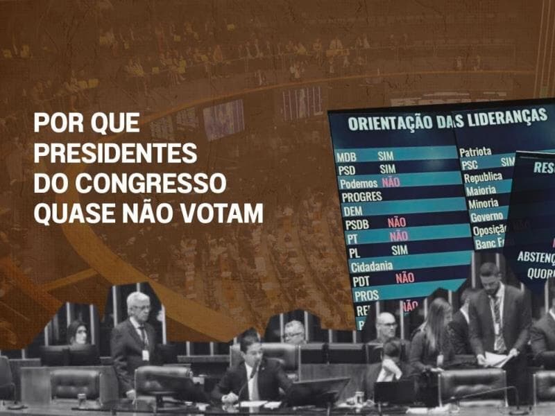 Entenda por que presidentes da Câmara e do Senado quase não votam - Arte Congresso em Foco