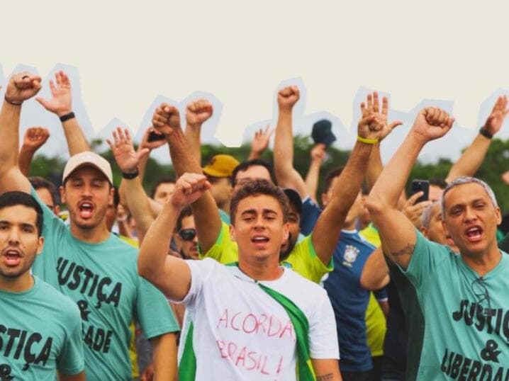 Ato liderado por Nikolas Ferreira reúne apoiadores em marcha simbólica contra decisões do STF.  - Reprodução/Instagram | Arte Congresso em Foco