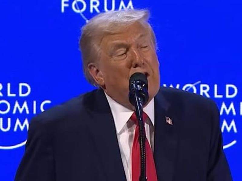 Trump reafirmou demanda pela anexação da Groenlândia mas negou intenção de fazer uso da força para controlar a ilha. - WEF/Reprodução