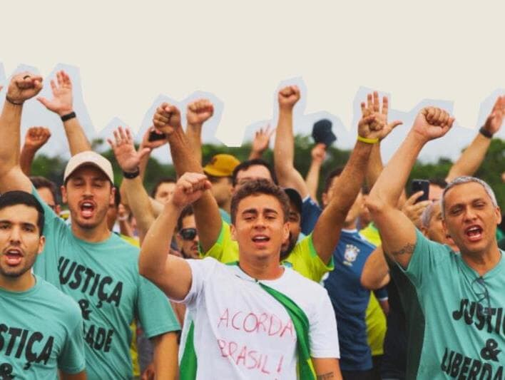 Ato reuniu senadores, deputados e vereadores em defesa de Bolsonaro e com críticas ao STF. - Reprodução/Instagram | Arte Congresso em Foco