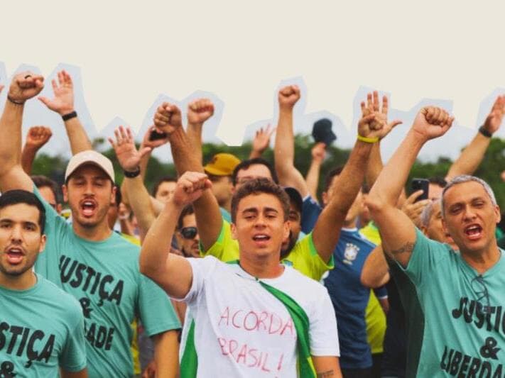 Ato reuniu senadores, deputados e vereadores em defesa de Bolsonaro e com críticas ao STF. - Reprodução/Instagram | Arte Congresso em Foco