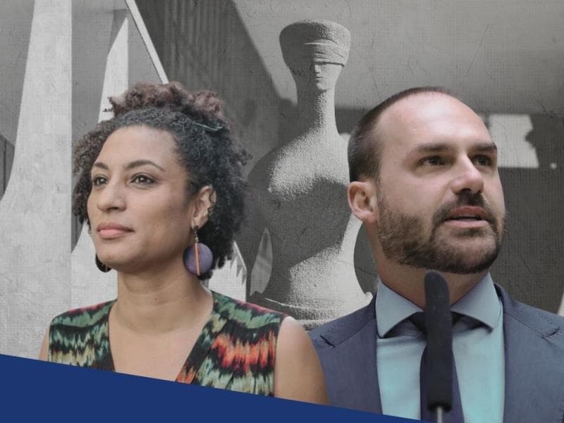 PF concluiu que homicídio está ligado ao enfrentamento político de Marielle contra interesses dos Brazão em áreas controladas por milícias no Rio. - Mario Agra/Câmara dos Deputados | Reprodução | Arte Congresso em Foco