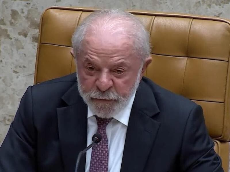 Presidente Lula elogiou condução do STF na ação penal do golpe, relembrou sanções americanas e alertou sobre desafios eleitorais. - TV Justiça/Reprodução