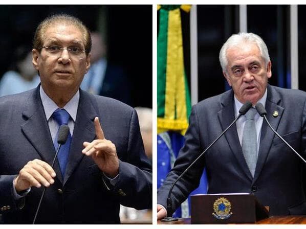 Jader, de 81 anos, e Otto, de 78, vão continuar a recuperação de casa.  - Jefferson Rudy e Pedro França/Agência Senado | Montatem Congresso em Foco