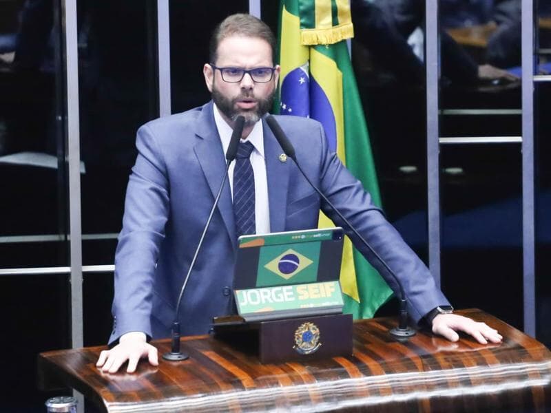 Senador Jorge Seif é acusado de abuso de poder econômico na campanha de 2022. - Kayo Magalhães/Câmara dos Deputados