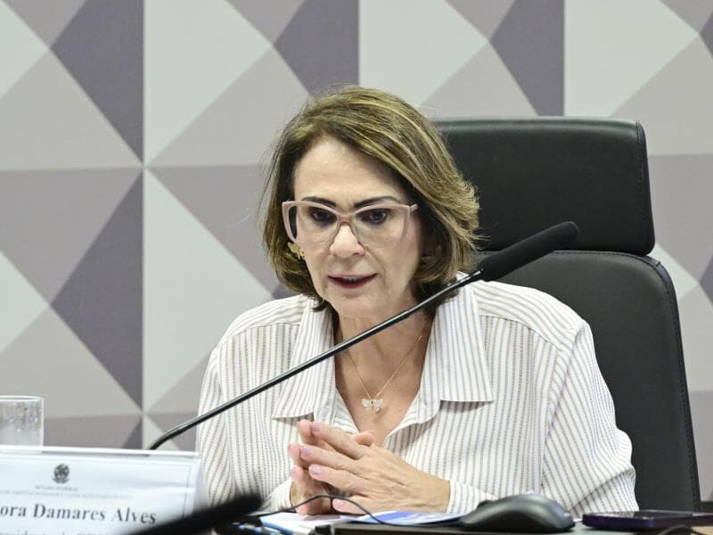 Damares preside a CDH desde fevereiro de 2025. - Geraldo Magela/Agência Senado