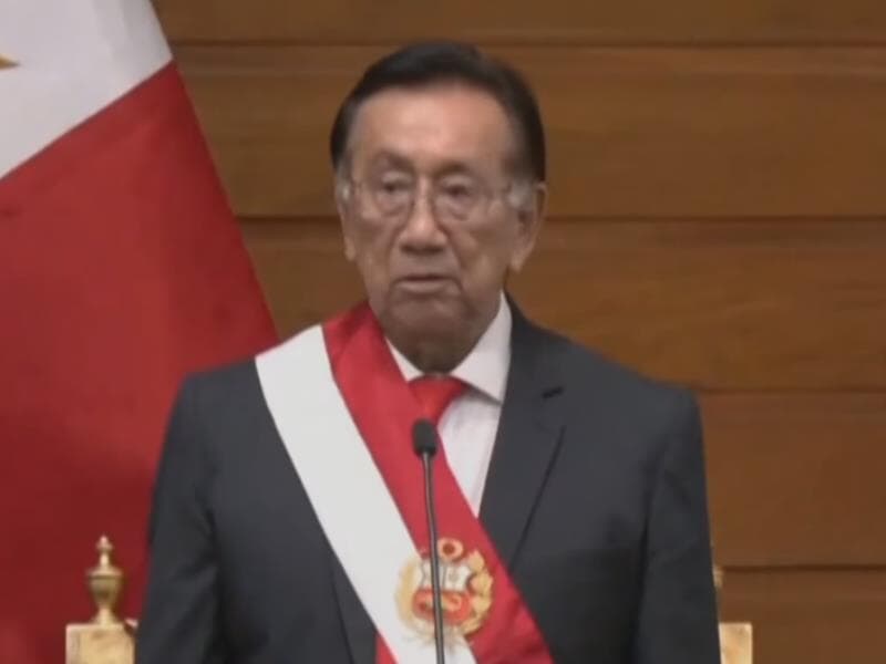 Aos 83 anos, Balcázar torna-se o presidente mais velho da história do Peru. - Reprodução/YouTube