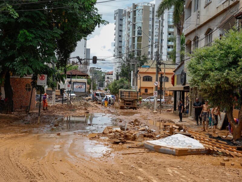 Situação do município de Ubá (MG). - Márcio Pinheiro/MIDR