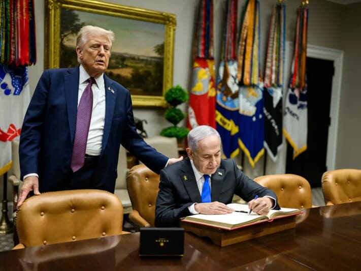 Ataques ao Irã são coordenados por Trump e Netanyahu. - Casa Branca