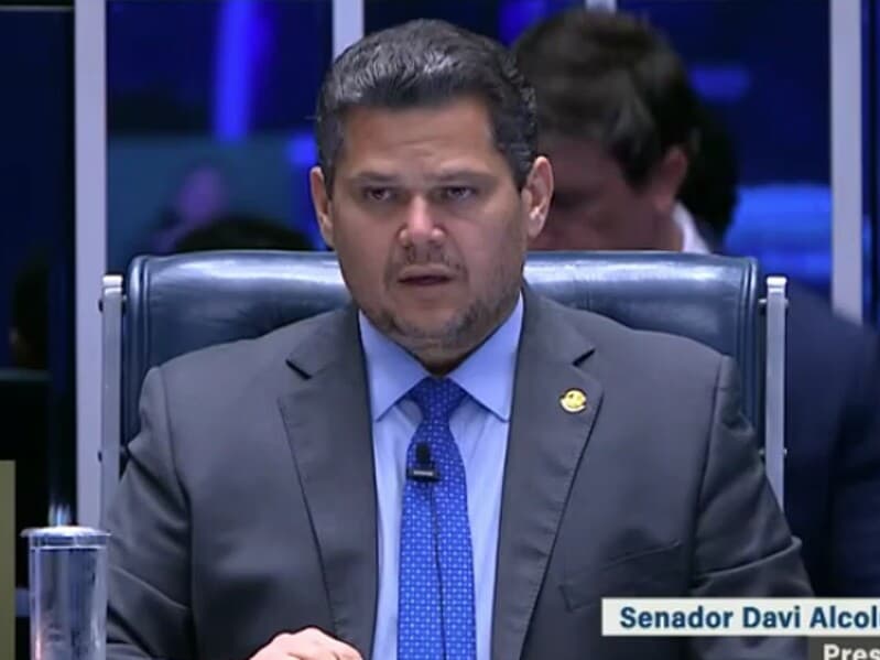 O presidente do Senado, Davi Alcolumbre. - Reprodução/YouTube