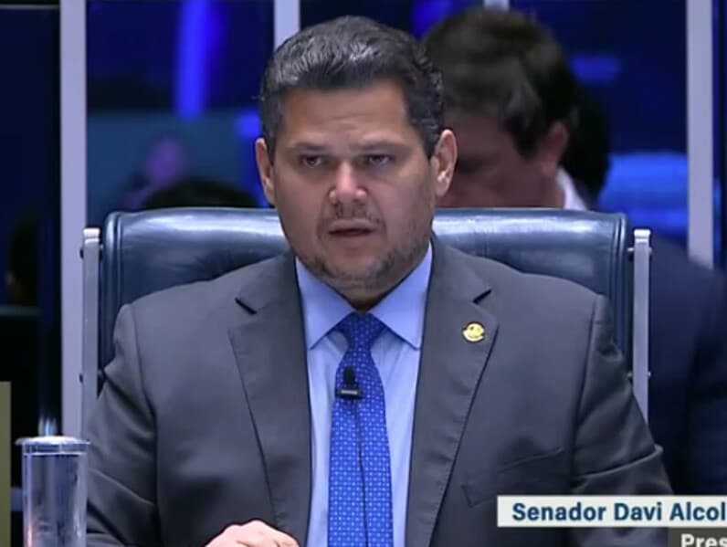 O presidente do Senado, Davi Alcolumbre. - Reprodução/YouTube