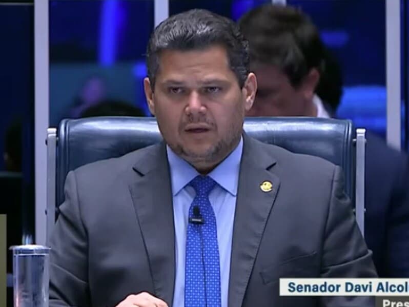 O presidente do Senado, Davi Alcolumbre. - Reprodução/YouTube