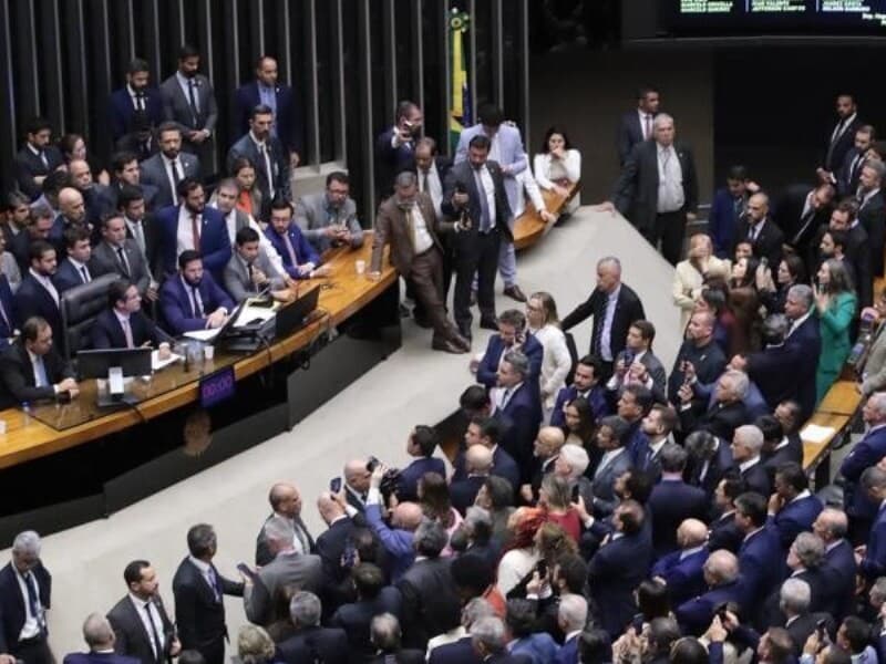 Ocupação reivindicava que o projeto de anistia aos condenados por 8 de janeiro fosse pautado. - Bruno Spada/Câmara dos Deputados