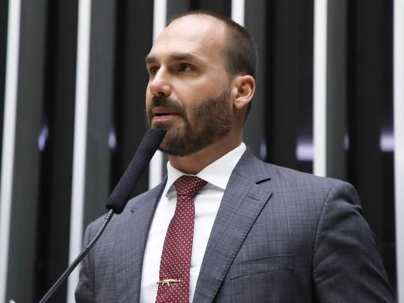 Eduardo Bolsonaro é alvo de um Processo Administrativo Disciplinar por faltas injustificadas e ataque a policiais nas redes.  - Mario Agra/Câmara dos Deputados