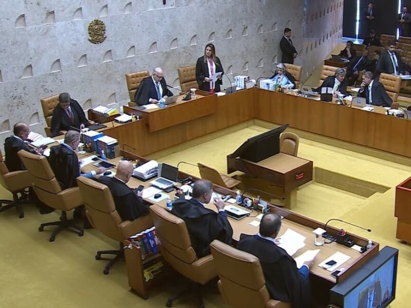 Ministros devem decidir a respeito da decisão de André Mendonça, que deu até quarta-feira (25) para que fosse dilatado o prazo dos trabalhos da CPMI. - TV Justiça/Reprodução