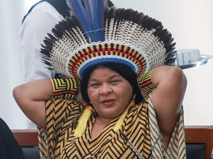 Sonia Guajajara deixará o ministério no dia 30 para poder se candidatar à reeleição na Câmara. - Antonio Cruz/Agência Brasil