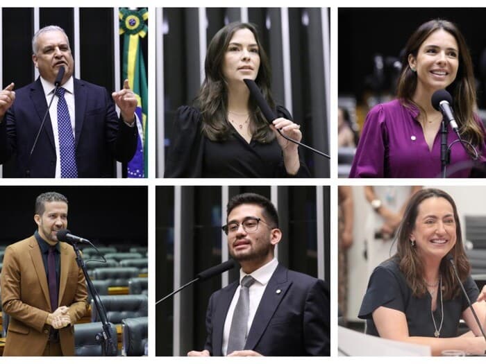 Da esquerda para a direita: Alfredo Gaspar, Maria Arraes, Any Ortiz, André Janones, Kim Kataguiri e Rosângela Moro. Os seis trocaram de legenda nas últimas semanas. - Vinicius Loures, Kayo Magalhães, Zeca Ribeiro, Pablo Valadares e Bruno Spada/Agência Câmara Da esquerda para a direita: Alfredo Gaspar, Maria Arraes, Any Ortiz, André Janones, Kim Kataguiri e Rosângela Moro. Os seis trocaram de legenda nas últimas semanas. - Vinicius Loures, Kayo Magalhães, Zeca Ribeiro, Pablo Valadares e Bruno Spada/Agência Câmara