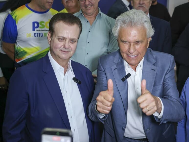 Pré-candidatura de Caiado à Presidência foi anunciada por Gilberto Kassab, presidente do PSD. - Leco Viana/Thenews2/Folhapress