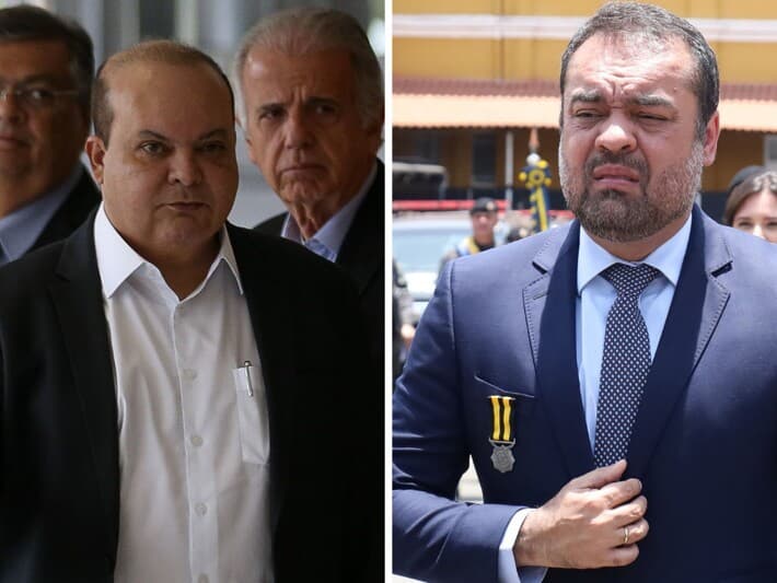 Ex-governadores Ibaneis Rocha e Cláudio Castro deverão prestar esclarecimentos sobre conexões com alvos da CPI. - Pedro Ladeira/Folhapress | Gabriel Silva/RasPress/Folhapress Ex-governadores Ibaneis Rocha e Cláudio Castro deverão prestar esclarecimentos sobre conexões com alvos da CPI. - Pedro Ladeira/Folhapress | Gabriel Silva/RasPress/Folhapress