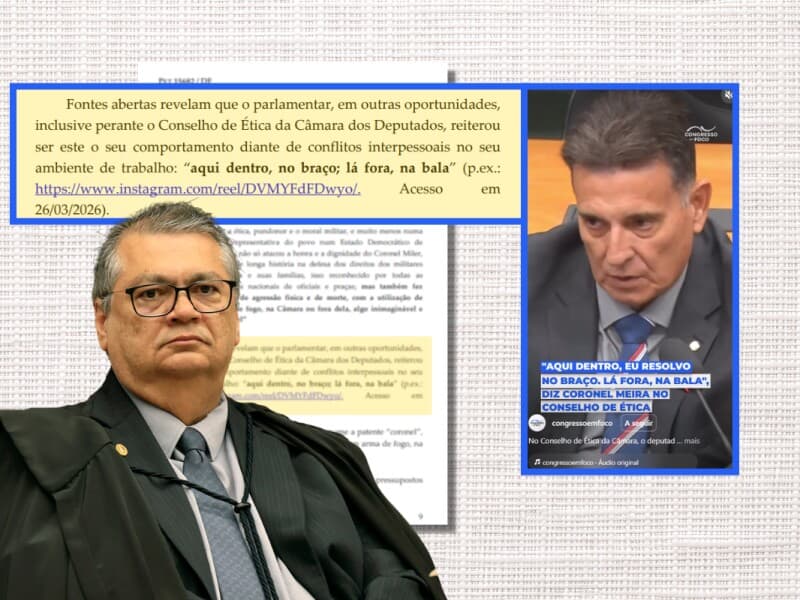 Trecho da decisão do ministro Flávio Dino. - Rosinei Coutinho/STF | Arte Congresso em Foco