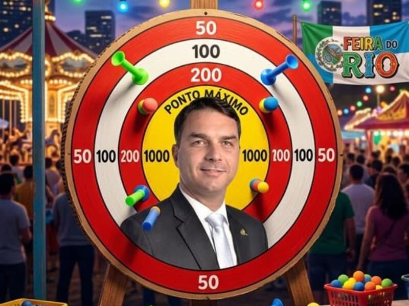 Flávio Bolsonaro sai da calmaria e vira alvo. - Gerada por inteligência artificial