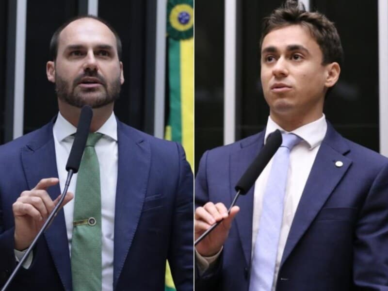 Eduardo Bolsonaro acusa Nikolas Ferreira de trabalhar contra o bolsonarismo nas redes. - Reprodução/X